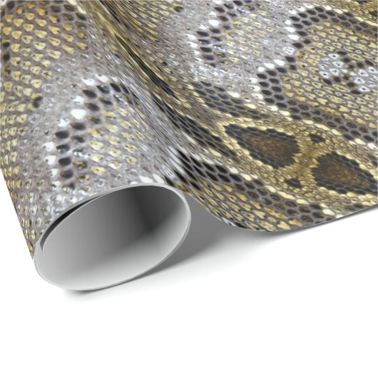 Python-Schlangenmuster für coole Tiere Geschenkpapier (Rolleneckpunkt)