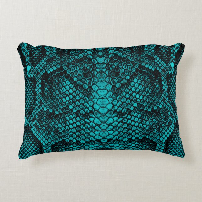 Python Skin: Schlangenmuster-Design Dekokissen (Vorderseite)