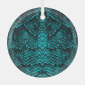 Python Skin: Schlangenmuster-Design Ornament Aus Glas (Vorderseite)