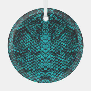 Python Skin: Schlangenmuster-Design Ornament Aus Glas