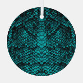 Python Skin: Schlangenmuster-Design Ornament Aus Glas (Rückseite)