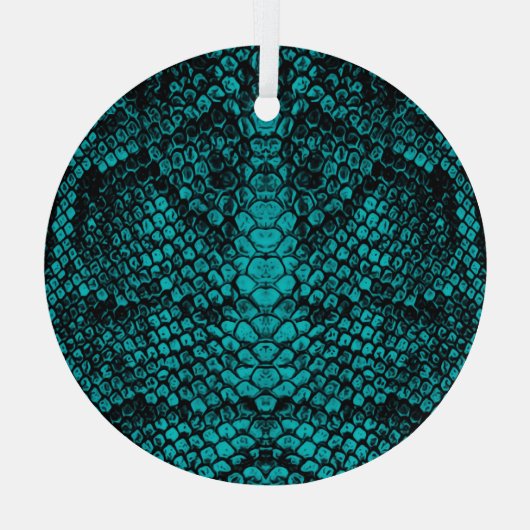 Python Skin: Schlangenmuster-Design Ornament Aus Glas (Rückseite)