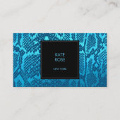 Python Skin Snake Black Aquamarine Ocean Glam Vip Visitenkarte (Vorderseite)