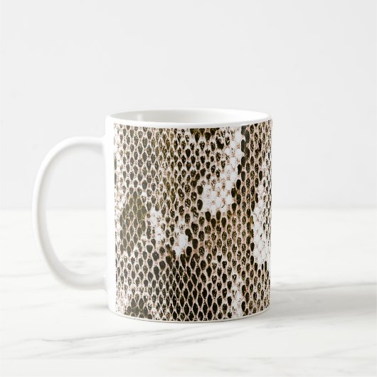 python skin, snake pattern, animal skin pattern de kaffeetasse (Links)