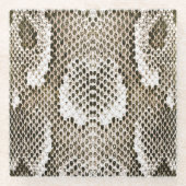 Python Skin: Tiermuster-Design Glasuntersetzer (Vorderseite)