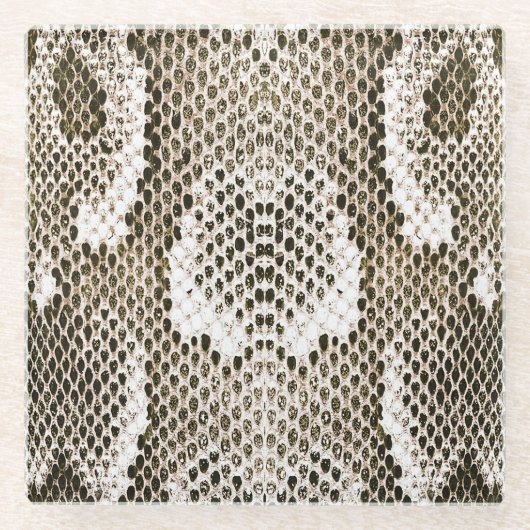 Python Skin: Tiermuster-Design Glasuntersetzer (Vorderseite)