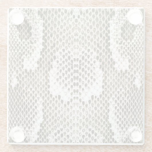 Python Skin: Tiermuster-Design Glasuntersetzer (Rückseite)