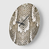 Python Skin: Tiermuster-Design Große Wanduhr (Winkel)