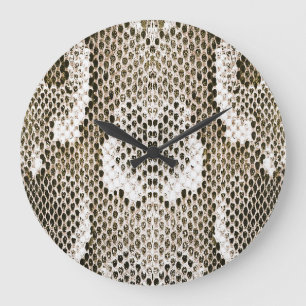 Python Skin: Tiermuster-Design Große Wanduhr