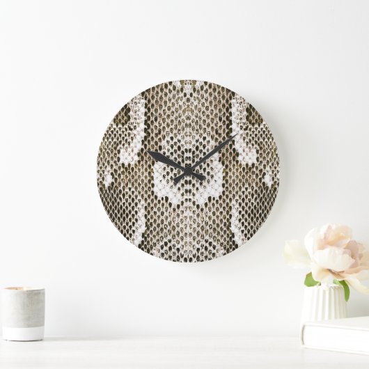 Python Skin: Tiermuster-Design Große Wanduhr (Zuhause)