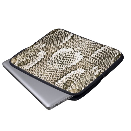 Python Skin: Tiermuster-Design Laptopschutzhülle (Vorne Knopf)