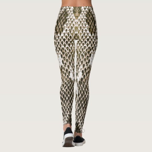 Python Skin: Tiermuster-Design Leggings (Rückseite)