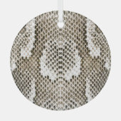 Python Skin: Tiermuster-Design Ornament Aus Glas (Vorderseite)