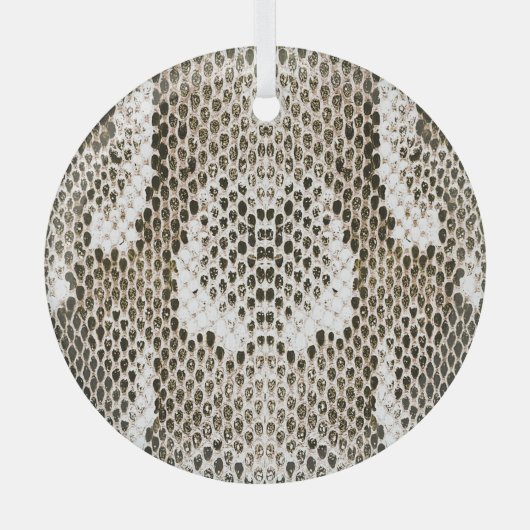 Python Skin: Tiermuster-Design Ornament Aus Glas (Vorderseite)
