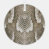 Python Skin: Tiermuster-Design Ornament Aus Glas (Rückseite)