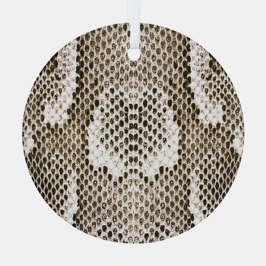 Python Skin: Tiermuster-Design Ornament Aus Glas (Rückseite)