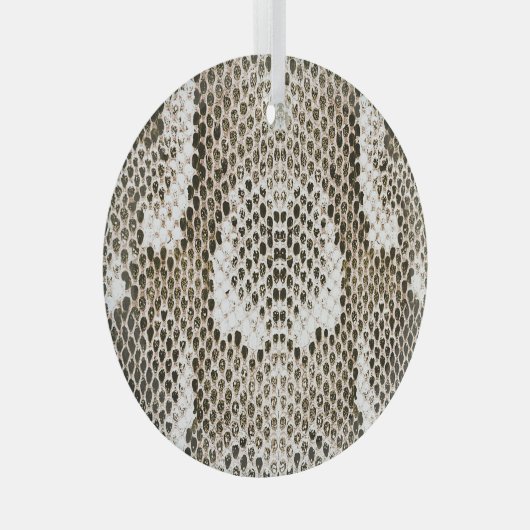 Python Skin: Tiermuster-Design Ornament Aus Glas (Vorderseite Rechts)