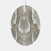 Python Skin: Tiermuster-Design Ornament Aus Glas (Vorderseite links)
