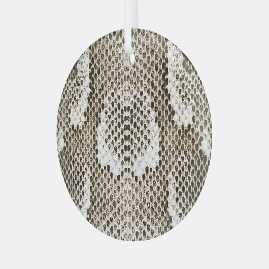 Python Skin: Tiermuster-Design Ornament Aus Glas (Vorderseite links)