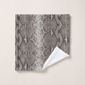 Python Snake Skin Animal Print Badhandtuch Set (Waschlappen)