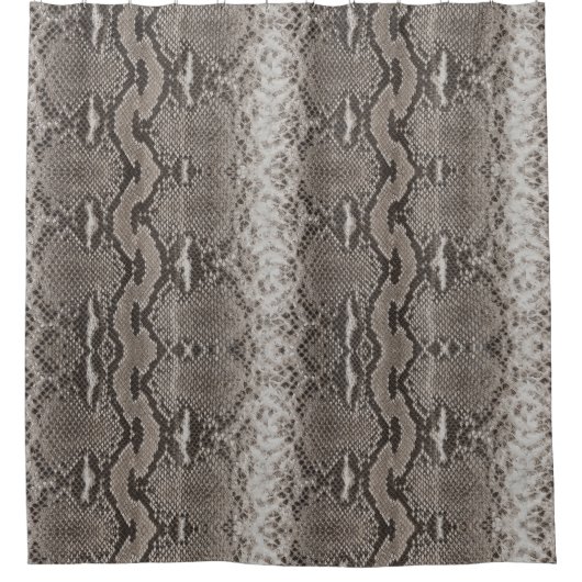 Python Snake Skin Animal Print Duschvorhang (Vorderseite)