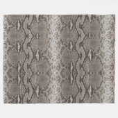 Python Snake Skin Animal Print Fleecedecke (Vorderseite (Horizontal))