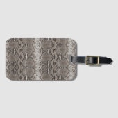 Python Snake Skin Animal Print Gepäckanhänger (Vorderseite (Horizontal))