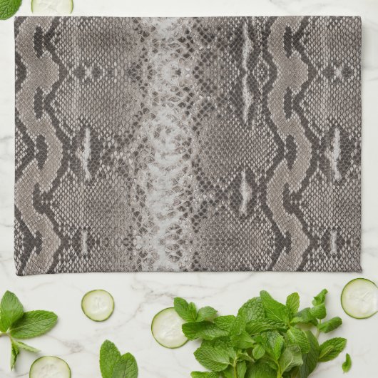 Python Snake Skin Animal Print Geschirrtuch (Gefaltet)