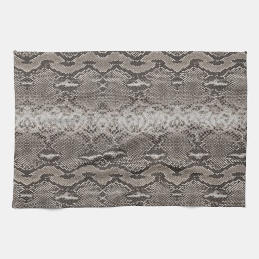 Python Snake Skin Animal Print Geschirrtuch (Horizontal)