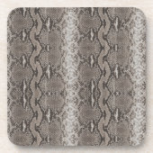 Python Snake Skin Animal Print Getränkeuntersetzer (Vorderseite)