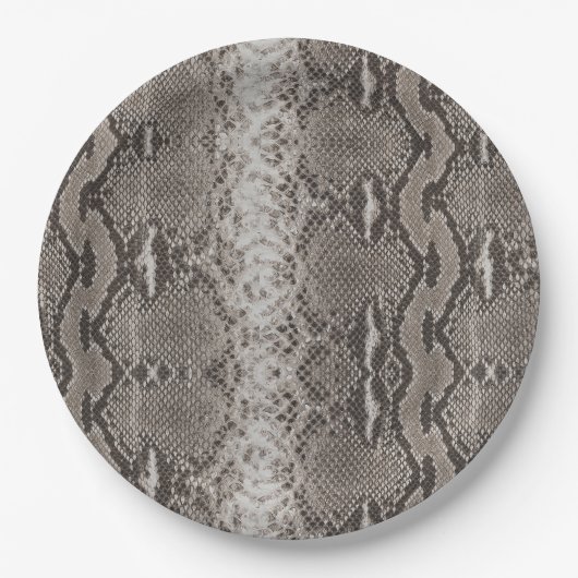 Python Snake Skin Animal Print Pappteller (Vorderseite)