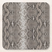 Python Snake Skin Animal Print Rechteckiger Pappuntersetzer (Vorderseite)