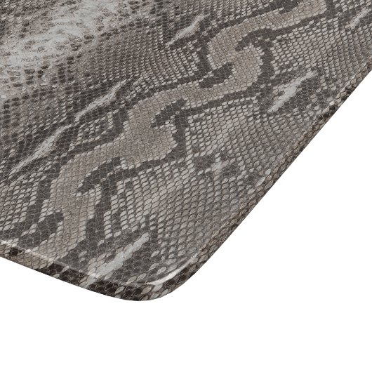 Python Snake Skin Animal Print Schneidebrett (Ecke)