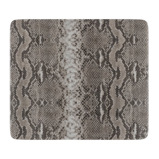 Python Snake Skin Animal Print Schneidebrett (Vorderseite)