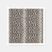 Python Snake Skin Animal Print Serviette (Vorderseite)