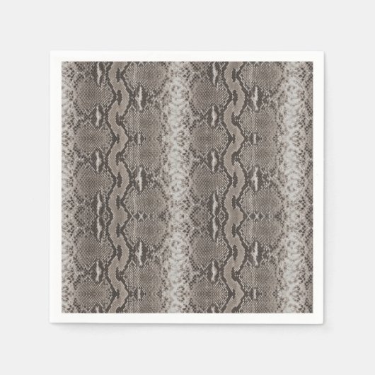 Python Snake Skin Animal Print Serviette (Vorderseite)