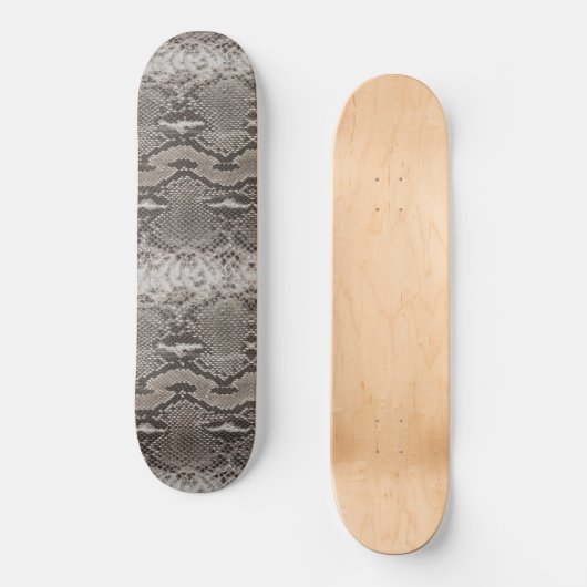Python Snake Skin Animal Print Skateboard (Vorderseite)
