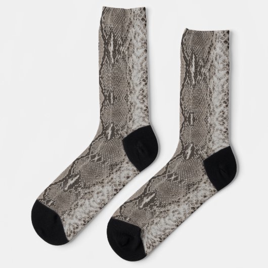 Python Snake Skin Animal Print Socken (Linkes Detail)