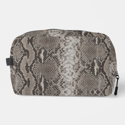 Python Snake Skin Animal Print Waschbeutel (Vorderseite)