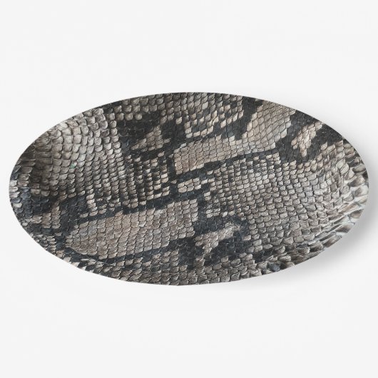 Python Snake Skin - Rich Eleganto Halloween Pappteller (Schrägansicht)