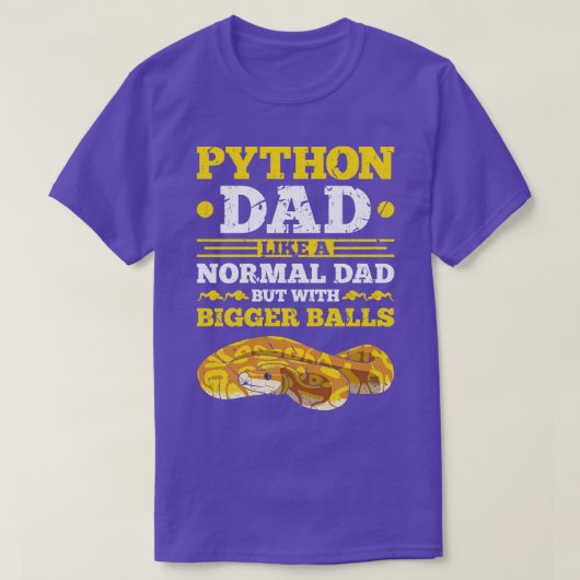 Python Vater Snake Lover T-Shirt (Design vorne)