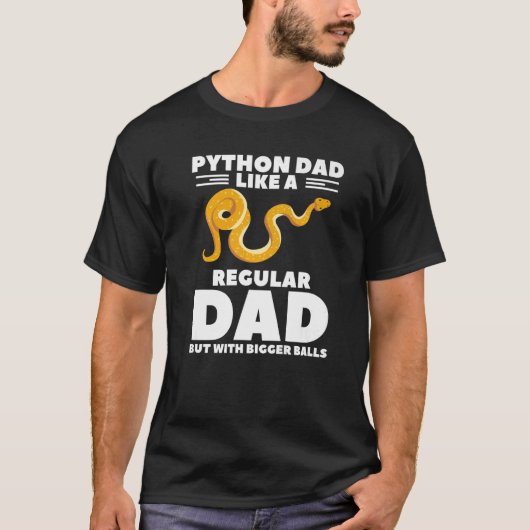 Python Vater wie ein regelmäßiger Vater, aber mit T-Shirt (Vorderseite)
