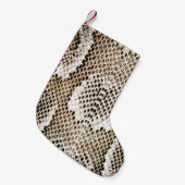 Pythonhaut, Schlangenmuster, tierisches Hautmuster Kleiner Weihnachtsstrumpf (Vorderansicht (hängend))