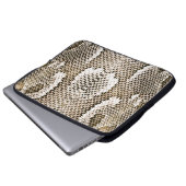 Pythonhaut, Schlangenmuster, tierisches Hautmuster Laptopschutzhülle (Vorne Knopf)