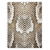 Pythonhaut, Schlangenmuster, tierisches Hautmuster Notizblock (Vorderseite)