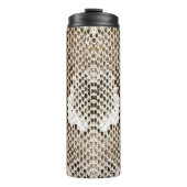 Pythonhaut, Schlangenmuster, tierisches Hautmuster Thermosbecher (Vorderseite)