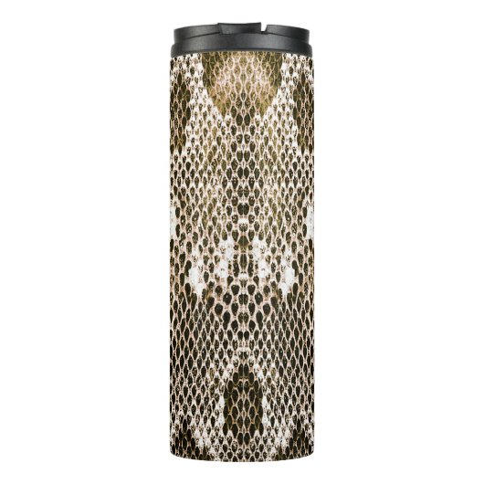 Pythonhaut, Schlangenmuster, tierisches Hautmuster Thermosbecher (Rückseite)