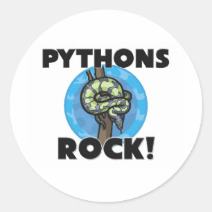 Pythons Rock Runder Aufkleber