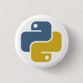 Pythonschlange-Abzeichen Button (Vorderseite)