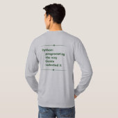 Pythonschlange angetrieben T-Shirt (Schwarz voll)